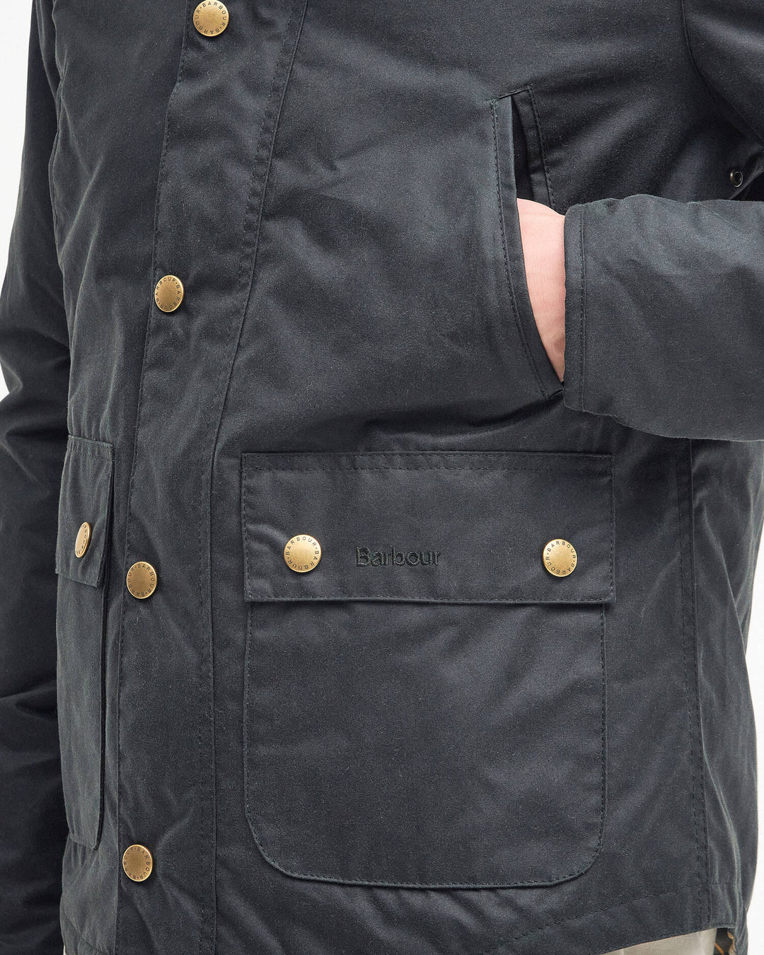 BARBOUR - Veste cirée Reelin Vert sauge - Lothaire