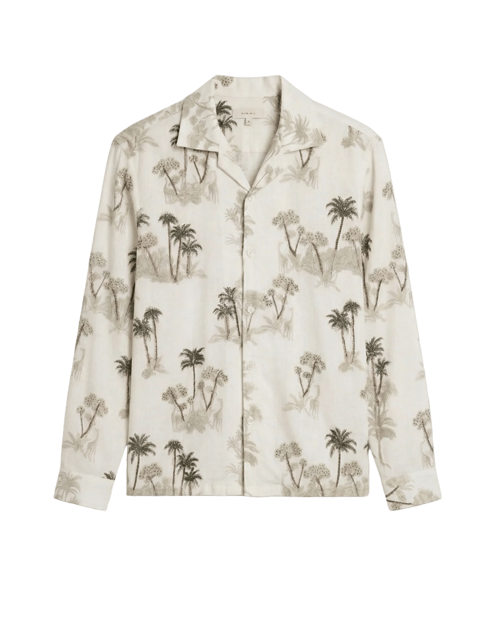 BAZISZT - Chemise Palmiers Blanc - Lothaire