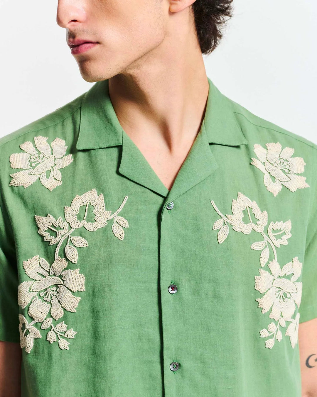 BAZISZT - Chemise Toujours Vert - Lothaire