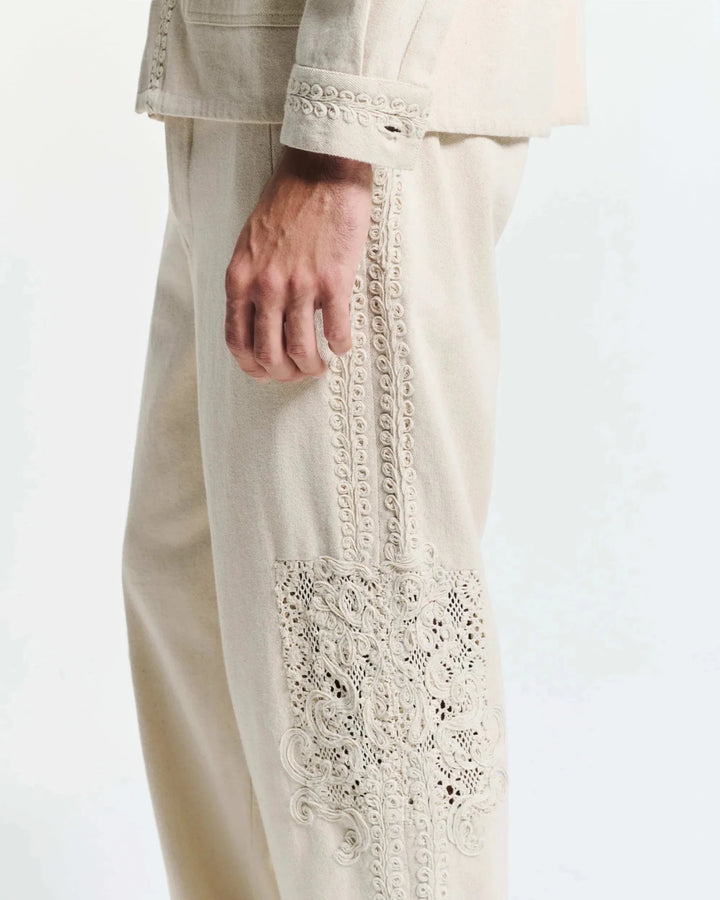 BAZISZT - Pantalon Denim Lace - Lothaire