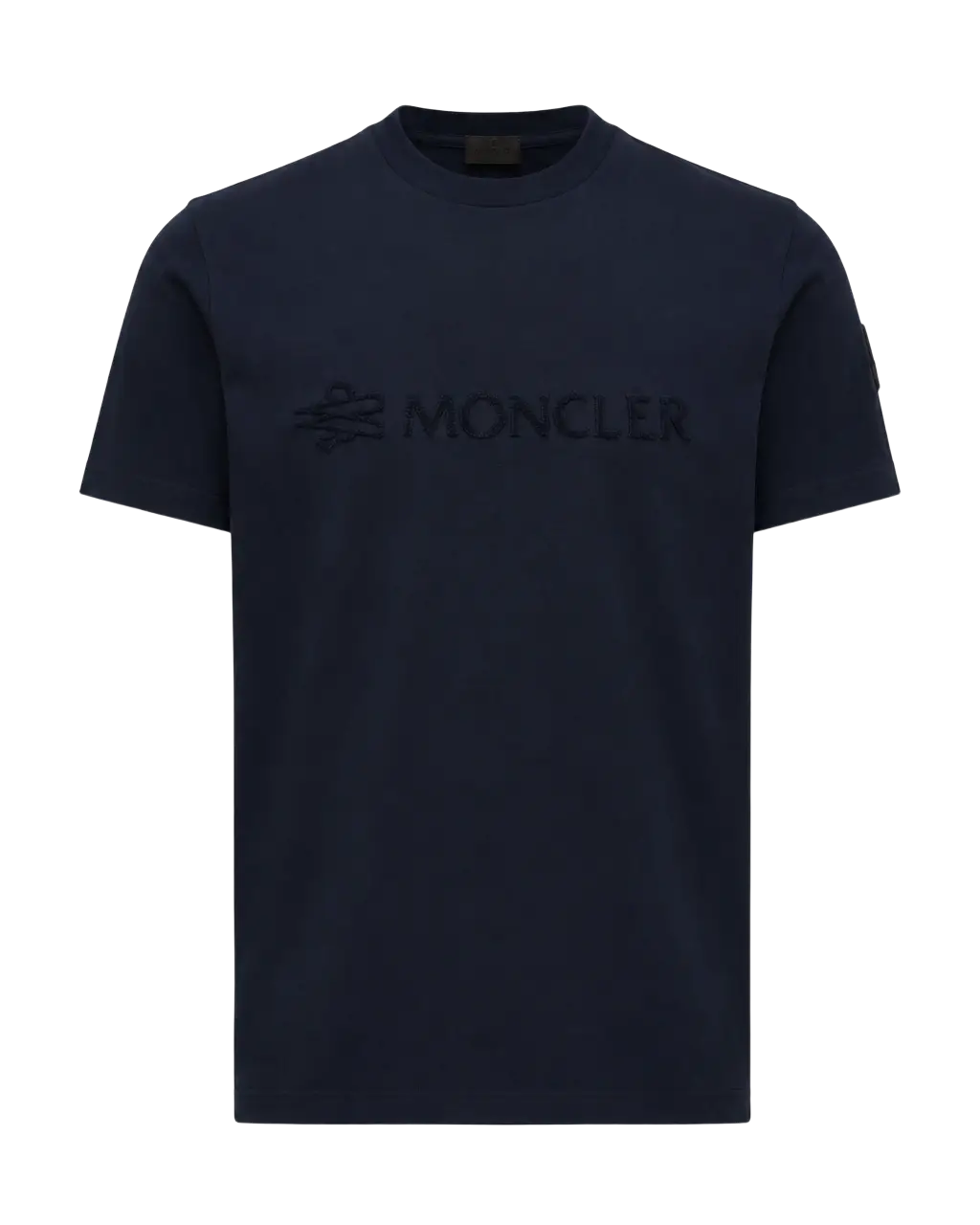MONCLER – T-shirt en coton à logo Bleu marine