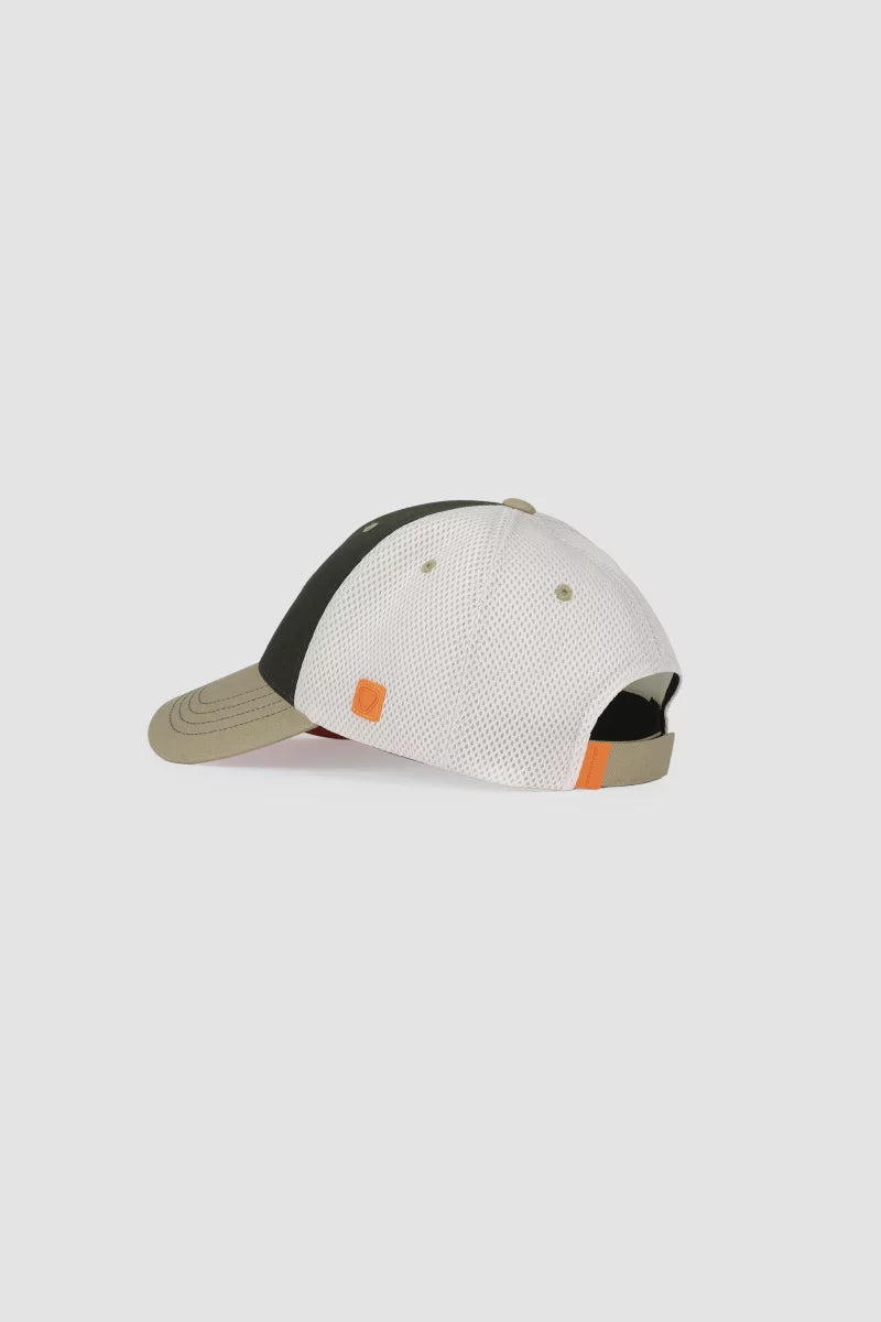 GERTRUDE - Casquette trucker colorblock Billys Kaki foncé / Beige argile