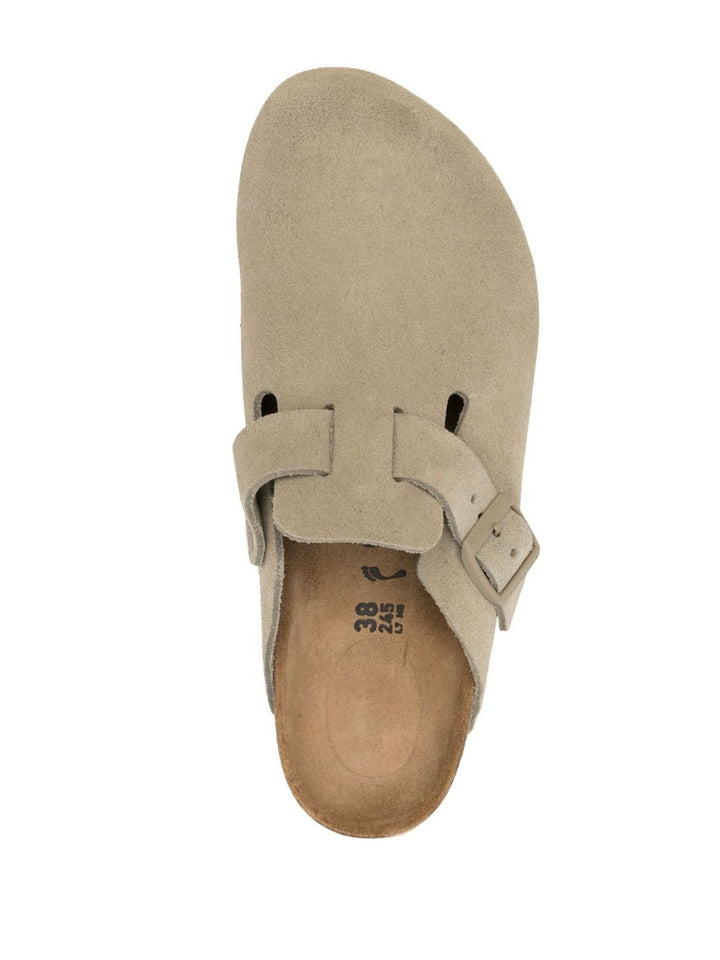 BIRKENSTOCK - chaussons Boston en daim beige - Lothaire