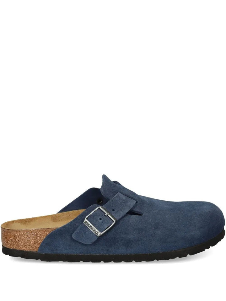BIRKENSTOCK - Mules Boston en daim bleu - Lothaire