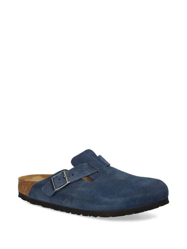 BIRKENSTOCK - Mules Boston en daim bleu - Lothaire