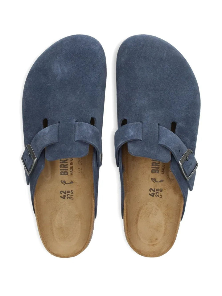 BIRKENSTOCK - Mules Boston en daim bleu - Lothaire