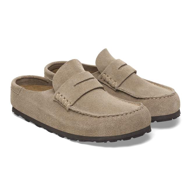 BIRKENSTOCK - Naples Narrow Wrapped Suede Leather Sandals Taupe - Lothaire