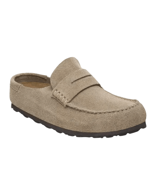 BIRKENSTOCK - Naples Narrow Wrapped Suede Leather Sandals Taupe - Lothaire
