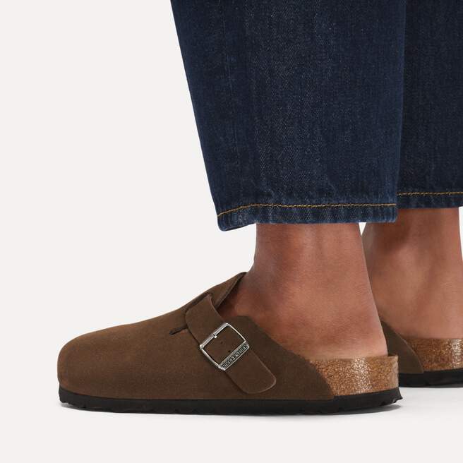 BIRKENSTOCK - Sabot Boston en cuir suédé Moka - Lothaire