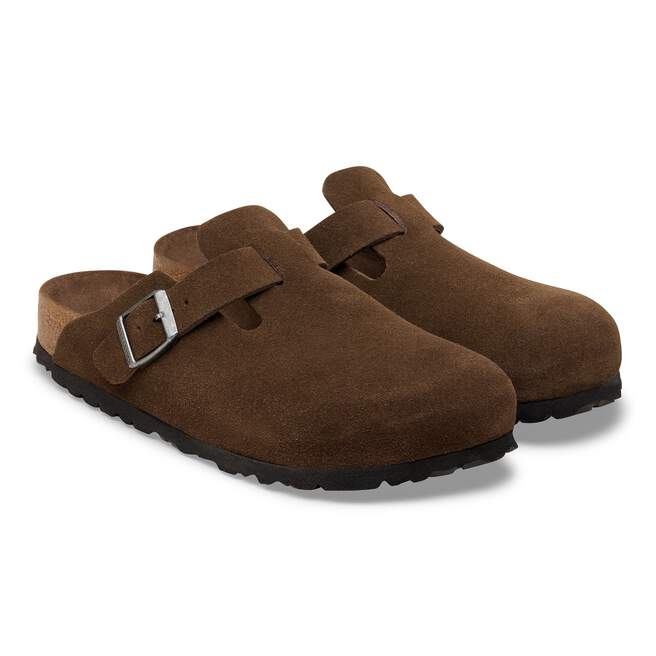 BIRKENSTOCK - Sabot Boston en cuir suédé Moka - Lothaire