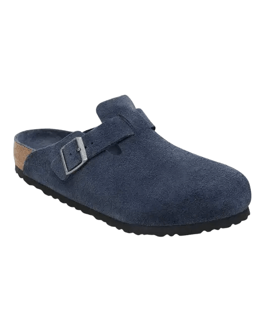 BIRKENSTOCK - Sabot Boston Semelle intérieure souple en daim Bleu marine - Lothaire