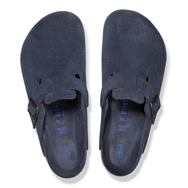 BIRKENSTOCK - Sabot Boston Semelle intérieure souple en daim Bleu marine - Lothaire