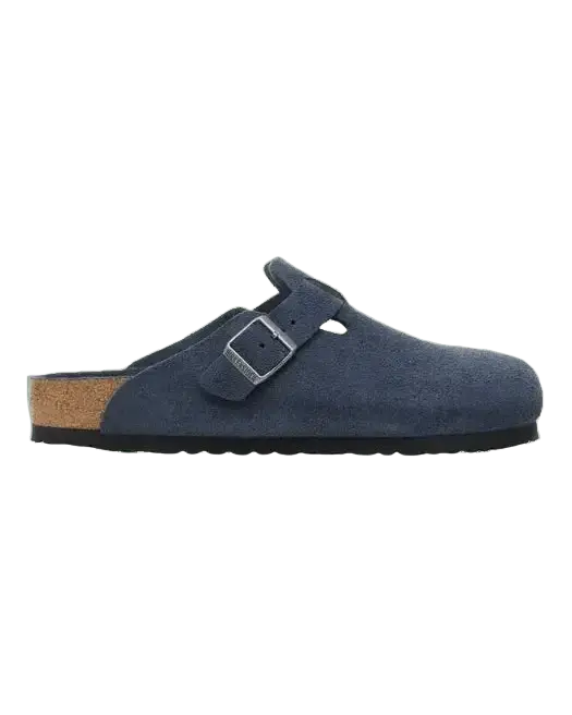 BIRKENSTOCK - Sabot Boston Semelle intérieure souple en daim Bleu marine - Lothaire