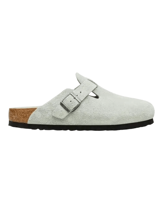 BIRKENSTOCK - Sabots Boston Soft Footbed en Velours Vert Sauge - Lothaire