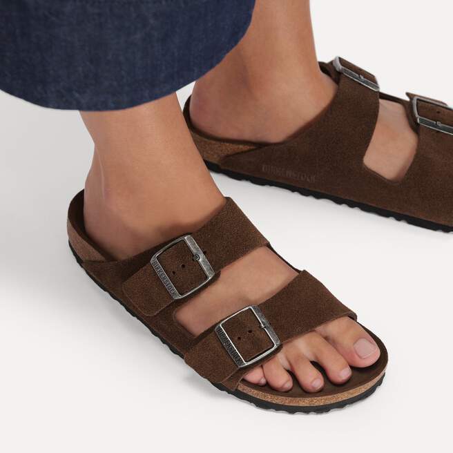 BIRKENSTOCK - Sandales Arizona en cuir suédé Carafe - Lothaire