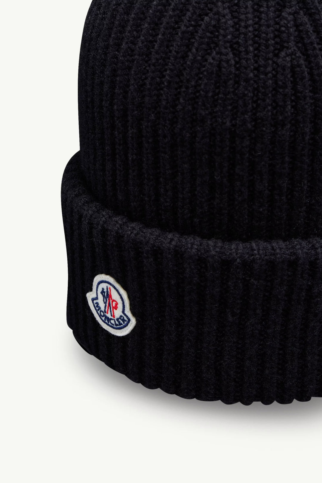 MONCLER - Bonnet en laine vierge et cachemire Noir