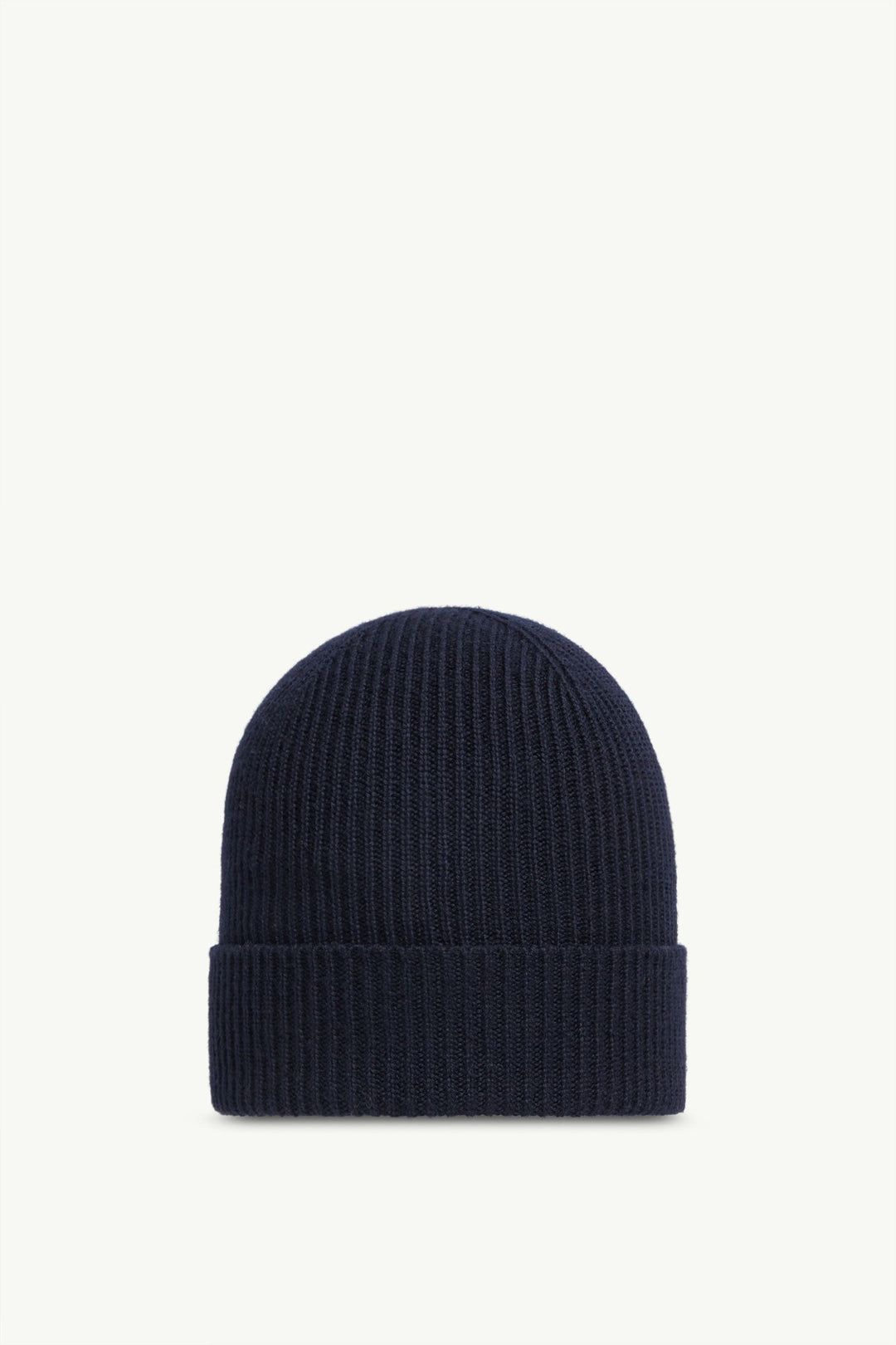 MONCLER - Bonnet en laine vierge Bleu marine