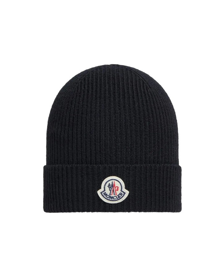 MONCLER - Bonnet en laine vierge Noir