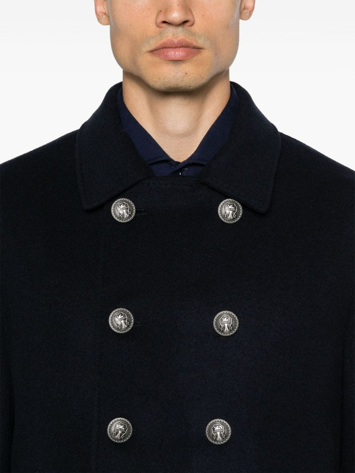 Brunello Cuccinelli caban en cachemire bleu marine - Lothaire