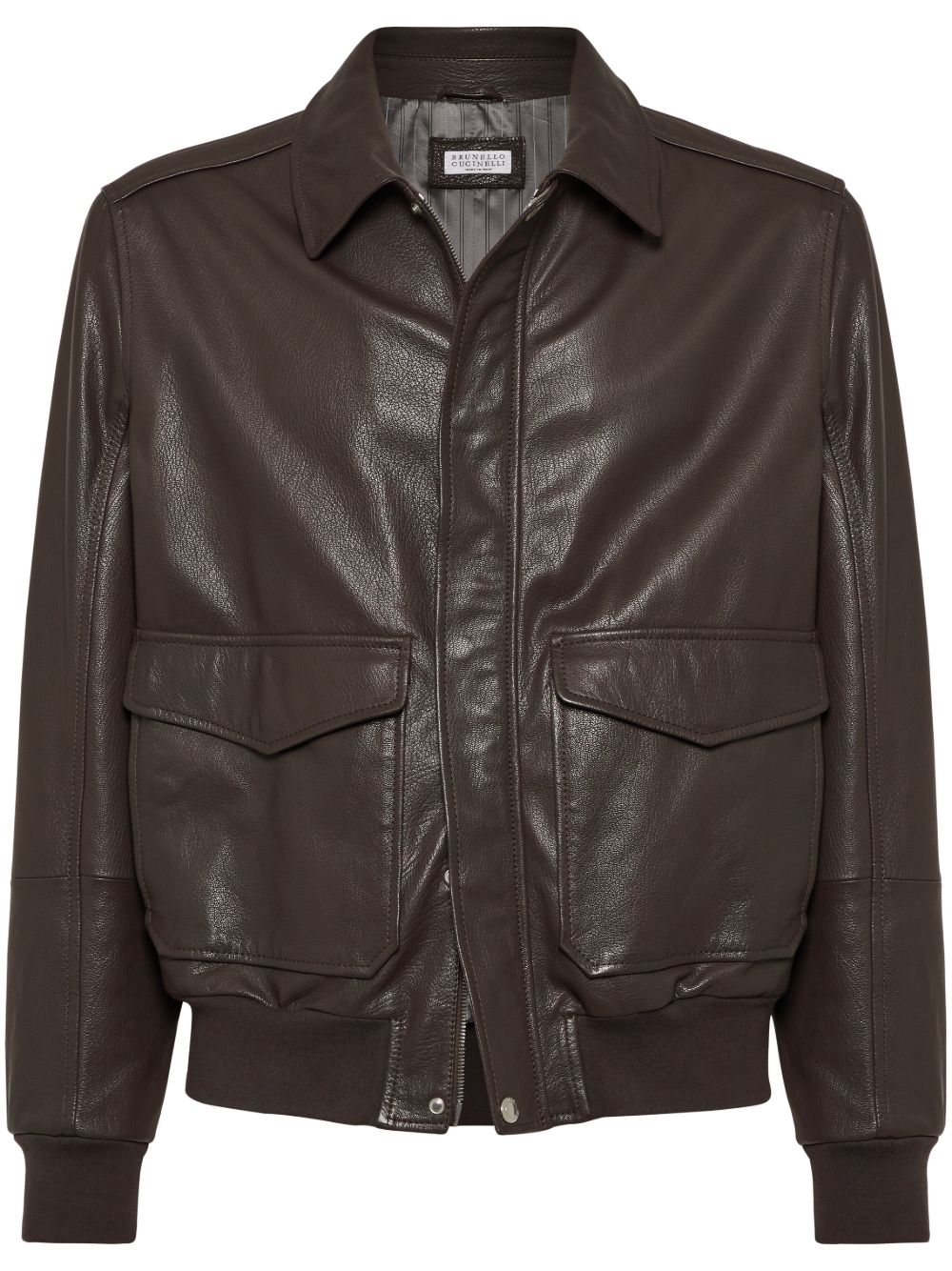 BRUNELLO CUCCINELLI - veste Aviator en cuir - Lothaire