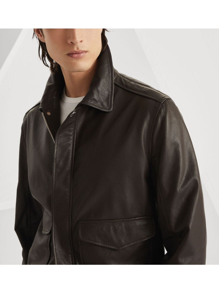 BRUNELLO CUCCINELLI - veste Aviator en cuir - Lothaire