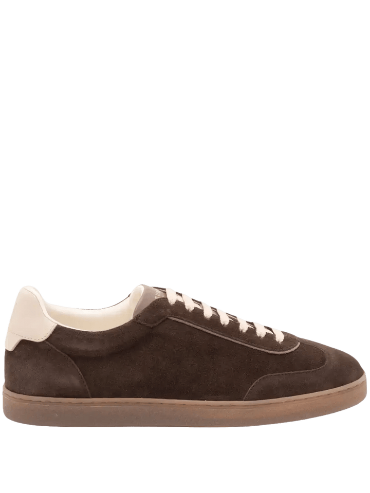 BRUNELLO CUCINELLI - Baskets en daim marron - Lothaire