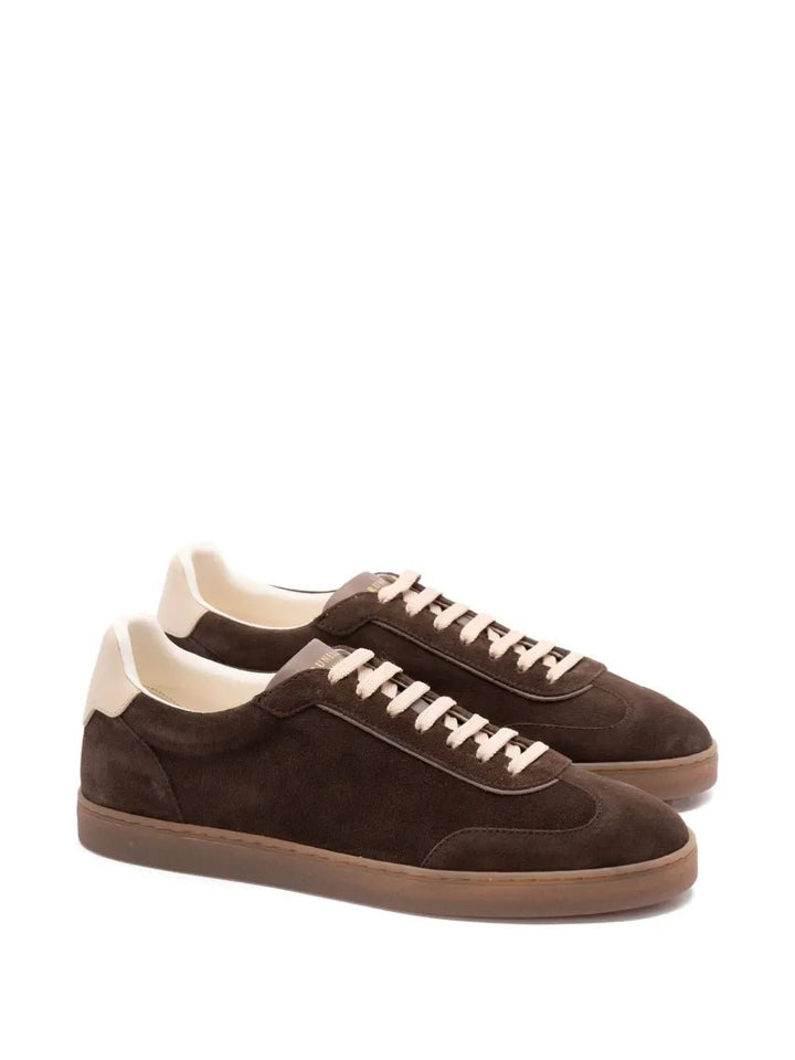 BRUNELLO CUCINELLI - Baskets en daim marron - Lothaire