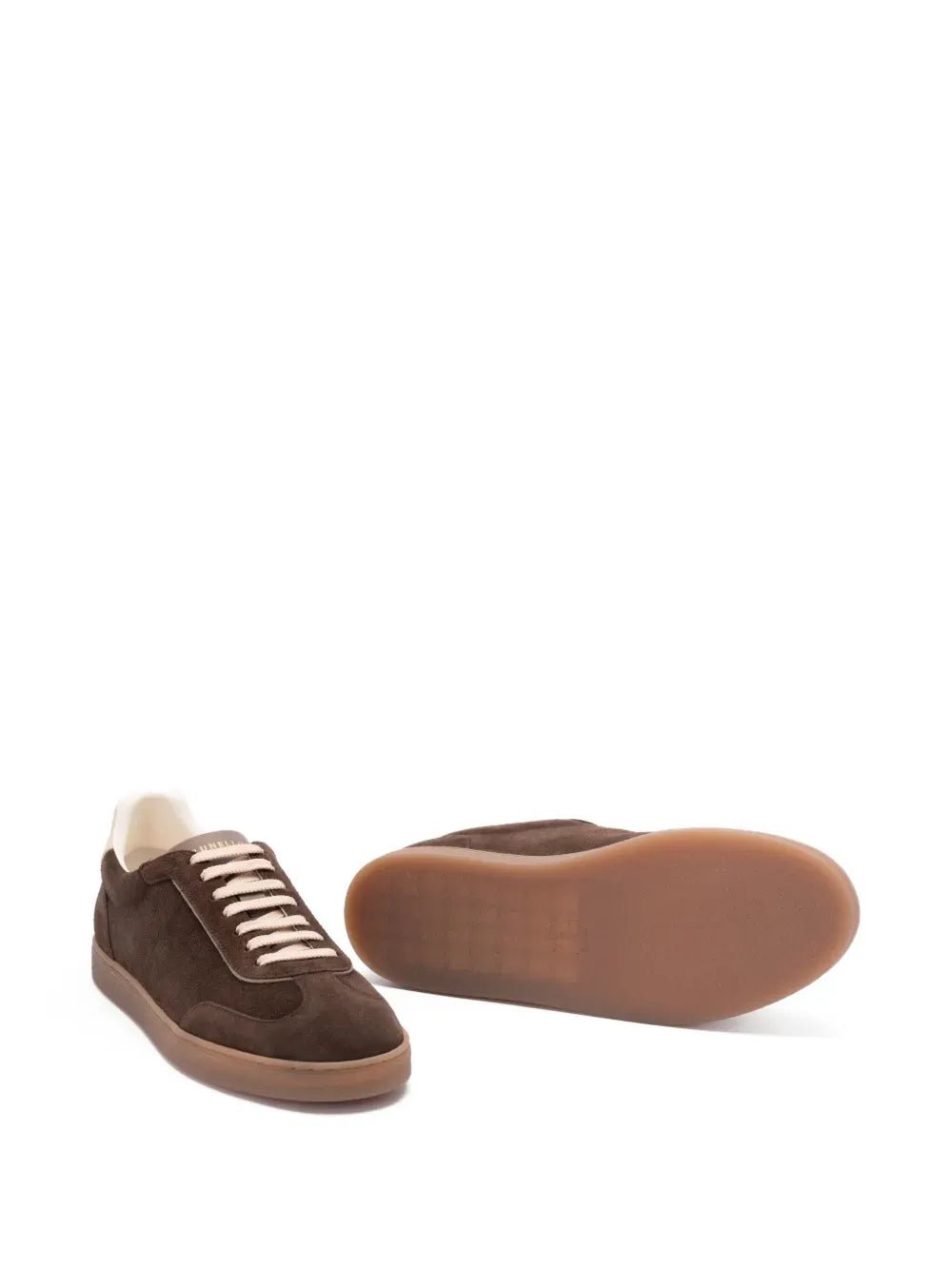 BRUNELLO CUCINELLI - Baskets en daim marron - Lothaire