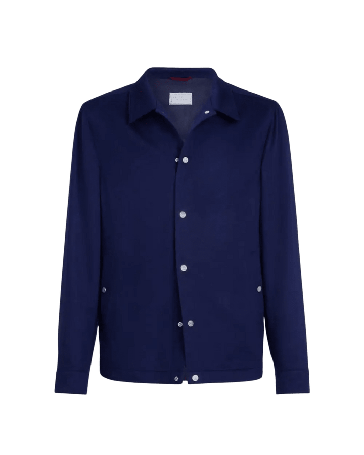BRUNELLO CUCINELLI - Blouson en flanelle légère de cachemire Bleu royal - Lothaire