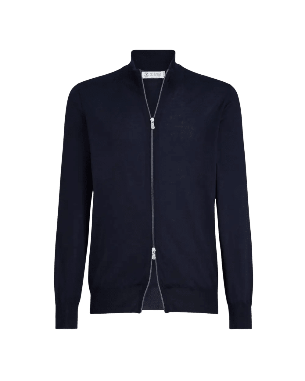 BRUNELLO CUCINELLI - Cardigan léger en cachemire et soie à zip Bleu marine - Lothaire