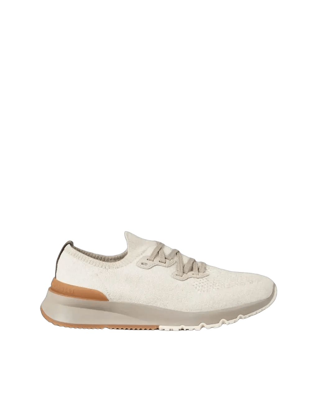 BRUNELLO CUCINELLI - Chaussures de running en maille de coton et veau semi - brillant Beige clair - Lothaire