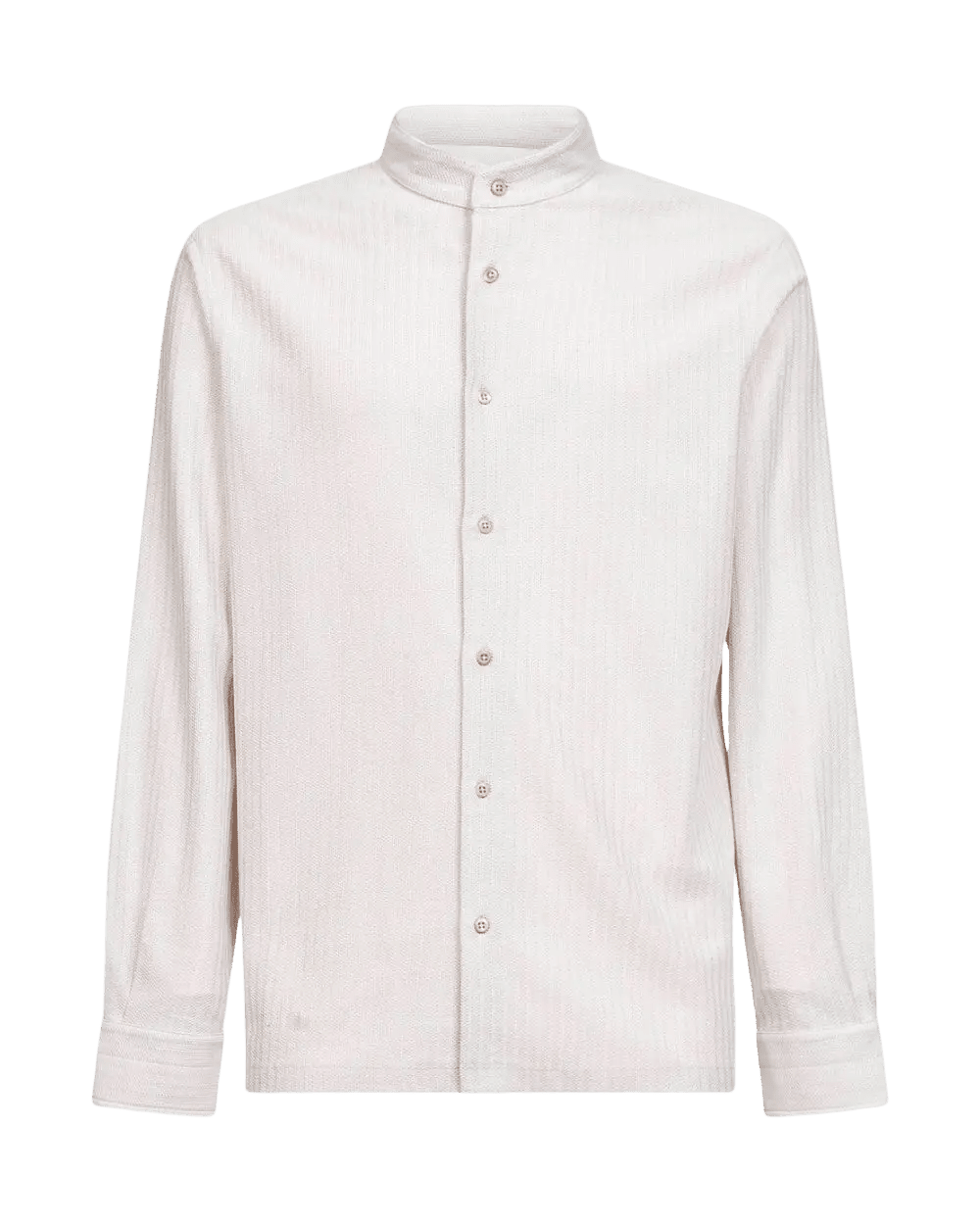 BRUNELLO CUCINELLI - chemise à manches longues et col mao Beige chiné - Lothaire