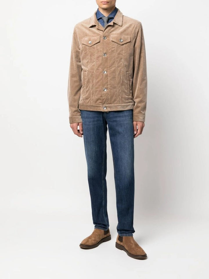 BRUNELLO CUCINELLI - Chemise en Coton Bleu - Lothaire