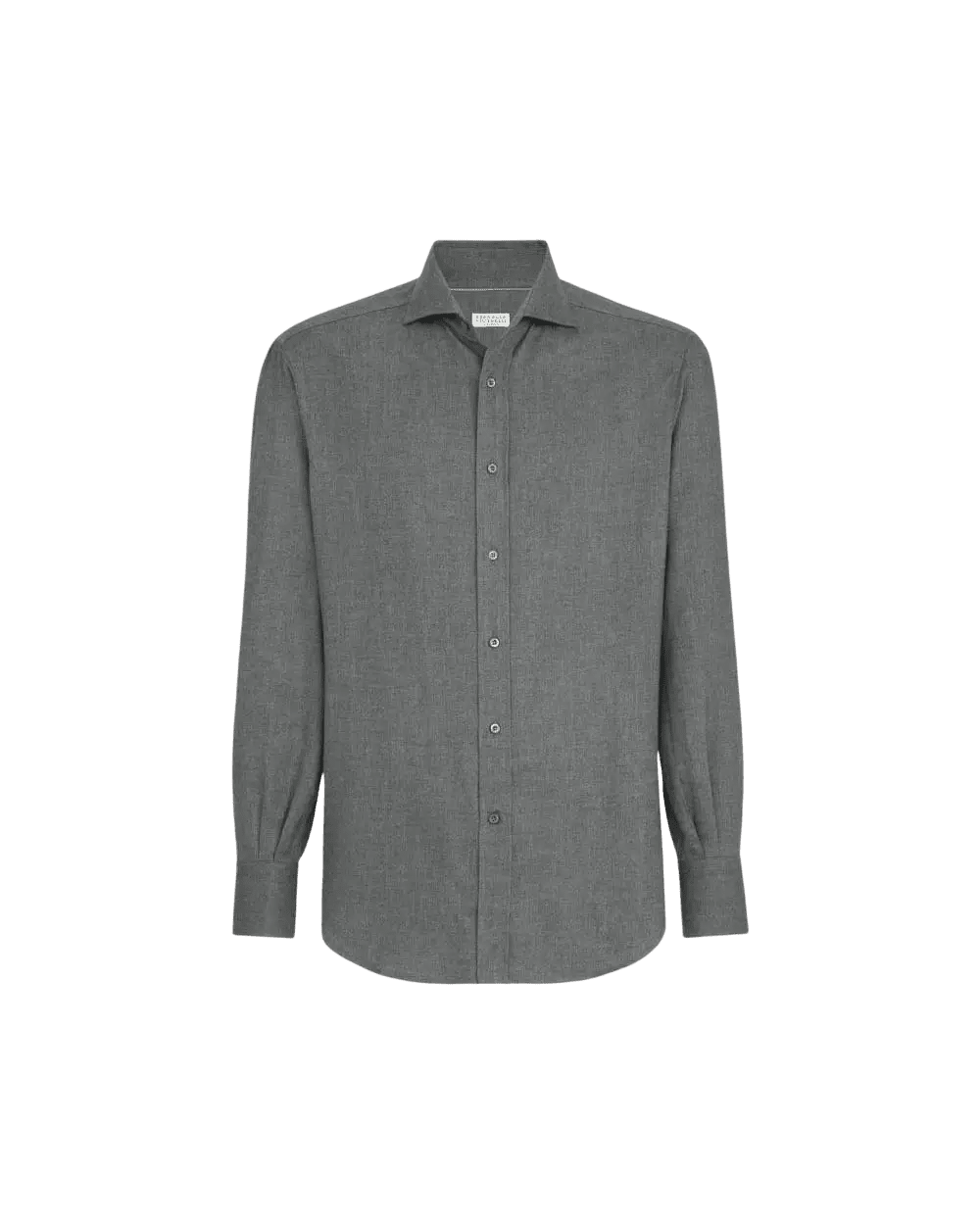 BRUNELLO CUCINELLI - Chemise en Flanelle Gris Foncé - Lothaire