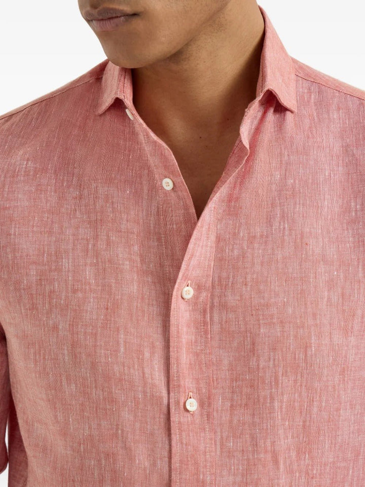 BRUNELLO CUCINELLI - Chemise en lin couleur apricot - Lothaire