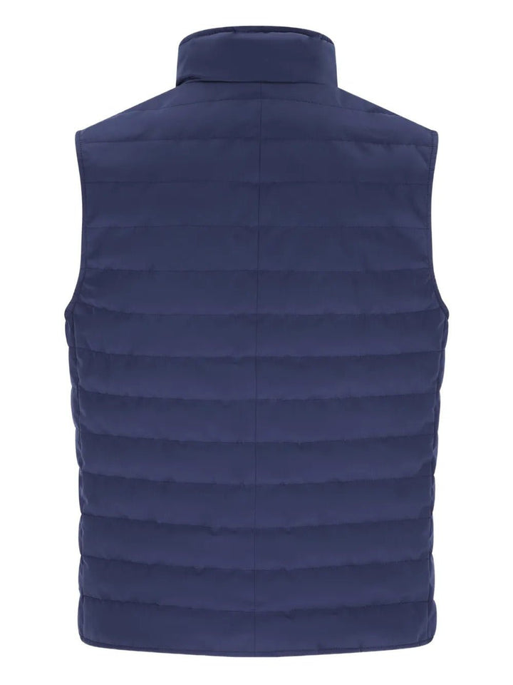 BRUNELLO CUCINELLI - Doudoune sans manches en nylon membrané Bleu - Lothaire