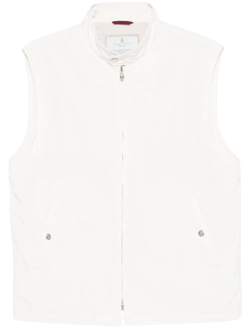 BRUNELLO CUCINELLI - Gilet en microfibre déperlante, garnissage en Thermore Blanc - Lothaire