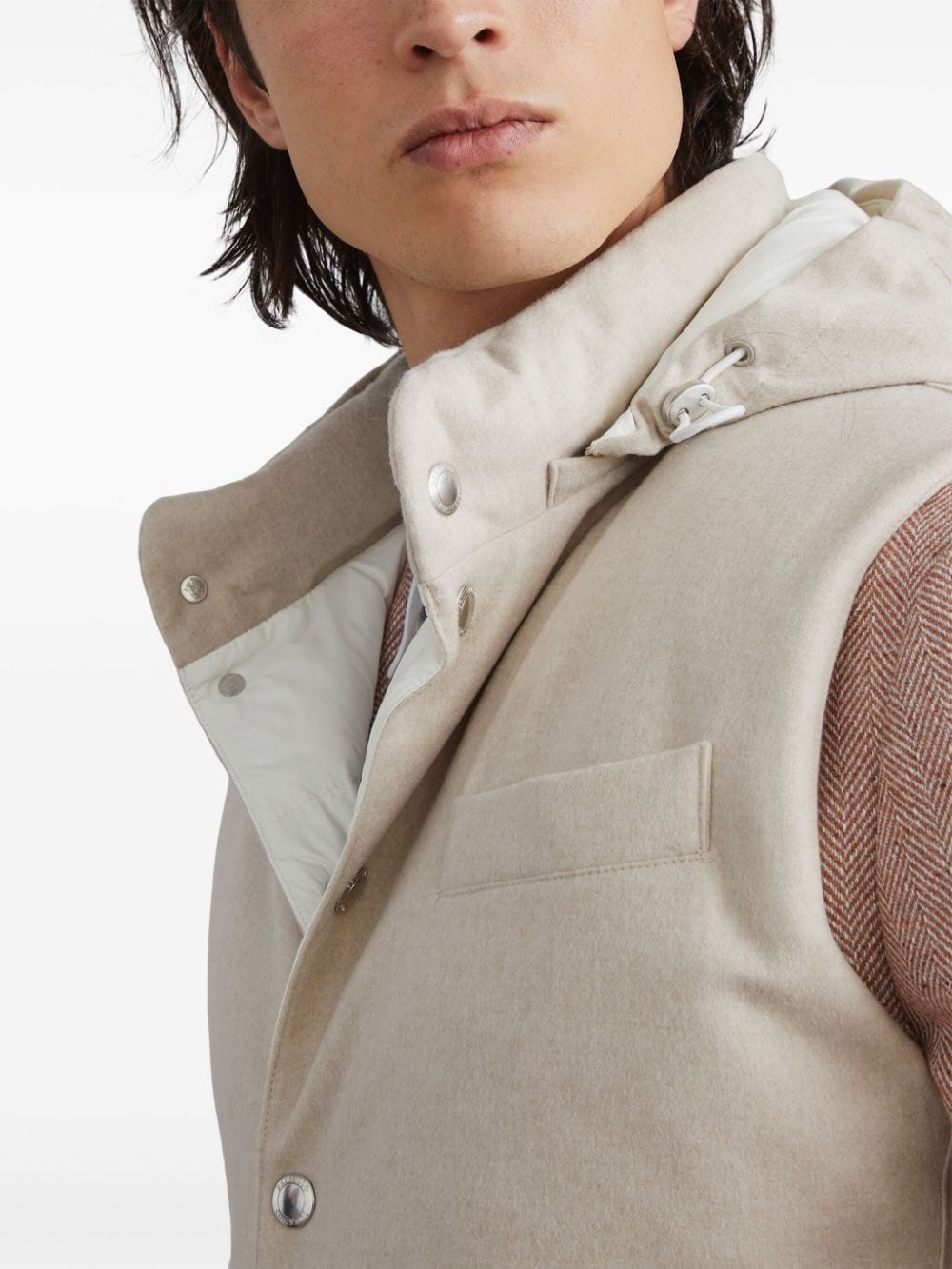 Brunello Cucinelli Gilet sans manches beige - Lothaire