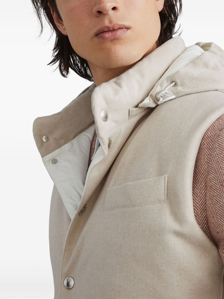 Brunello Cucinelli Gilet sans manches beige - Lothaire