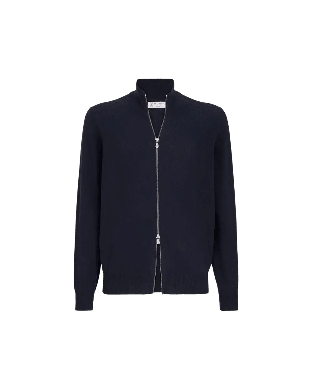 BRUNELLO CUCINELLI - Gilet Zippé en Cachemire à Col Montant Marine - Lothaire