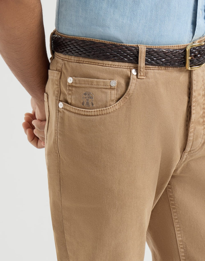 BRUNELLO CUCINELLI - Jean cinq poches coupe traditionnelle Chameau - Lothaire