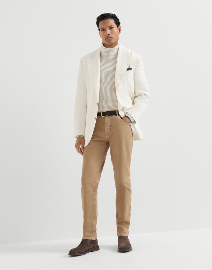 BRUNELLO CUCINELLI - Jean cinq poches coupe traditionnelle Chameau - Lothaire