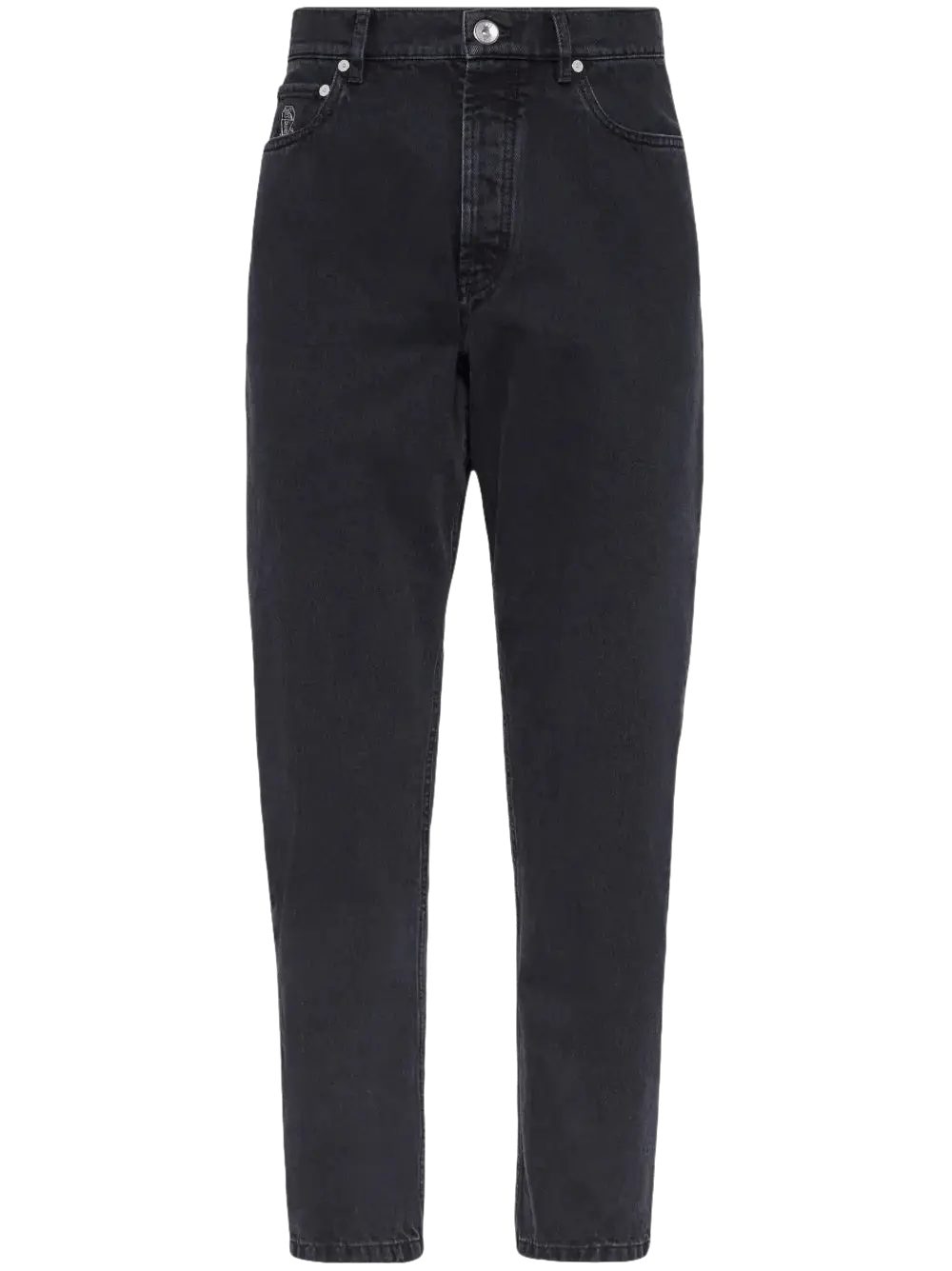 BRUNELLO CUCINELLI - Jean slim à taille mi - haute gris - Lothaire