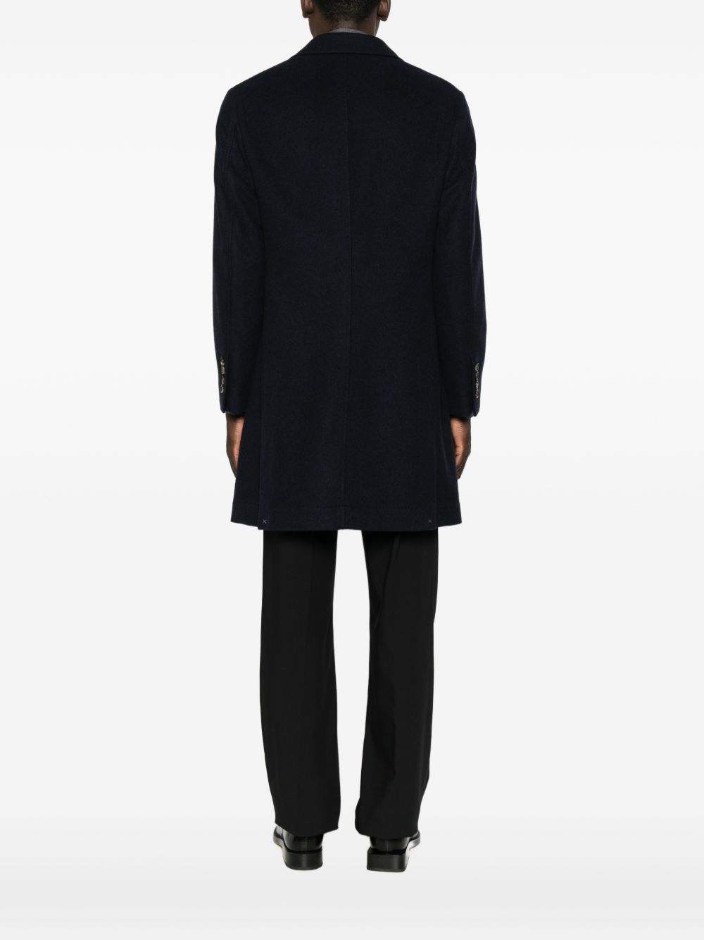 BRUNELLO CUCINELLI - Manteau droit en cachemire Bleu - Lothaire