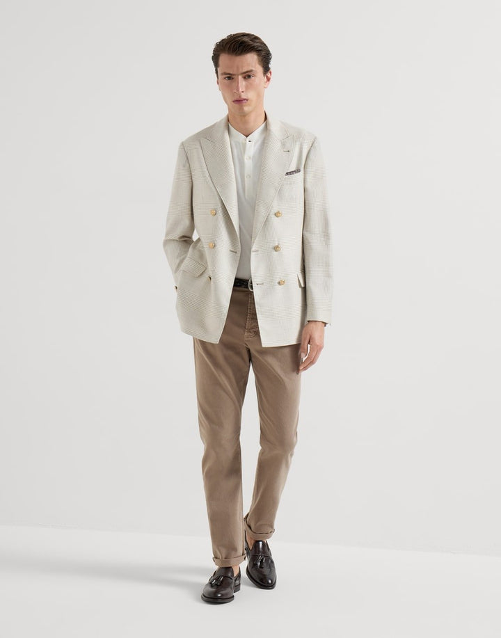 BRUNELLO CUCINELLI - Pantalon cinq poches en denim confort teint en pièce Marron clair - Lothaire