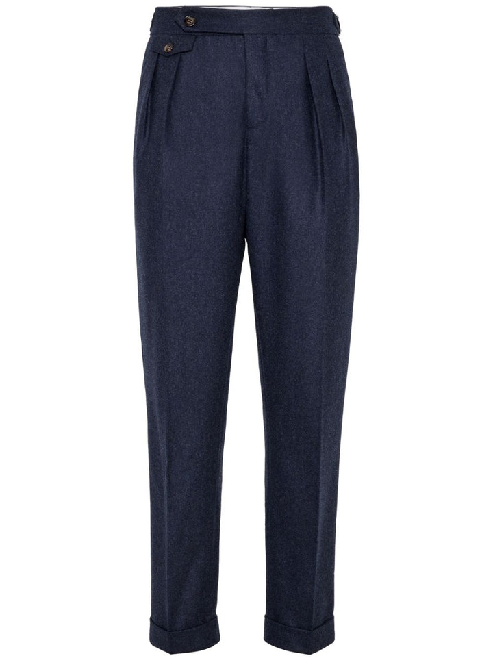Brunello Cucinelli Pantalon de costume fuselé night blue - Lothaire