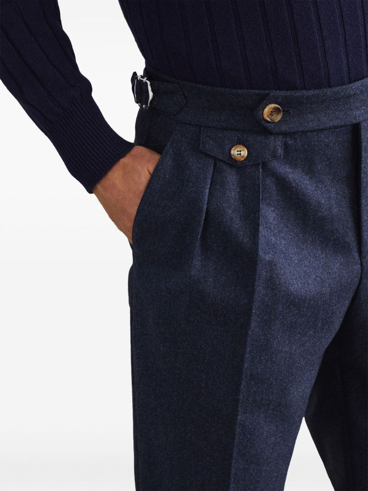 Brunello Cucinelli Pantalon de costume fuselé night blue - Lothaire