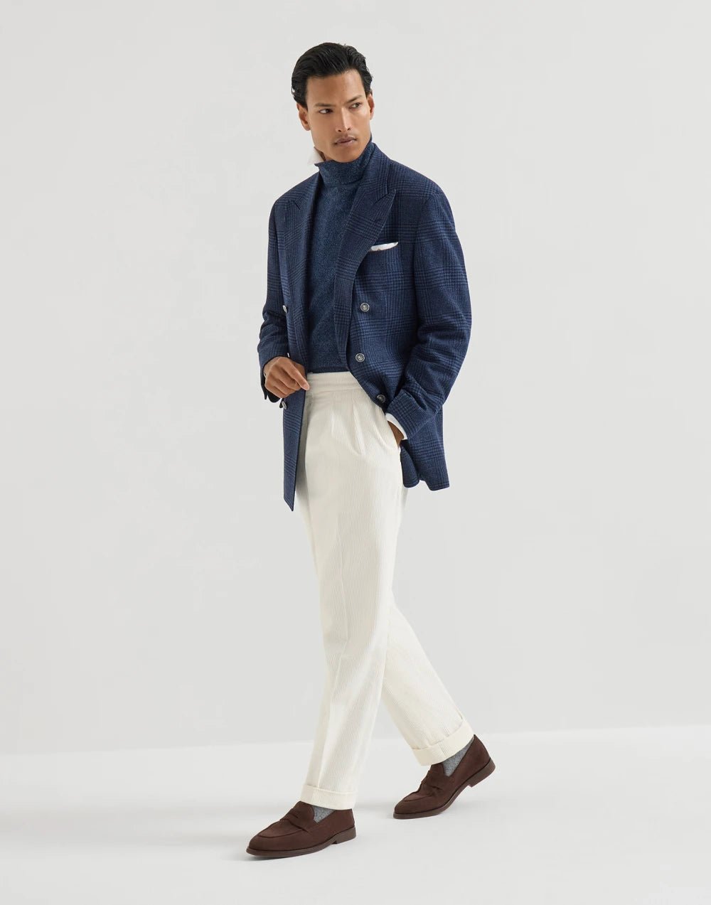BRUNELLO CUCINELLI - Penny Loafers en Daim Moka - Lothaire
