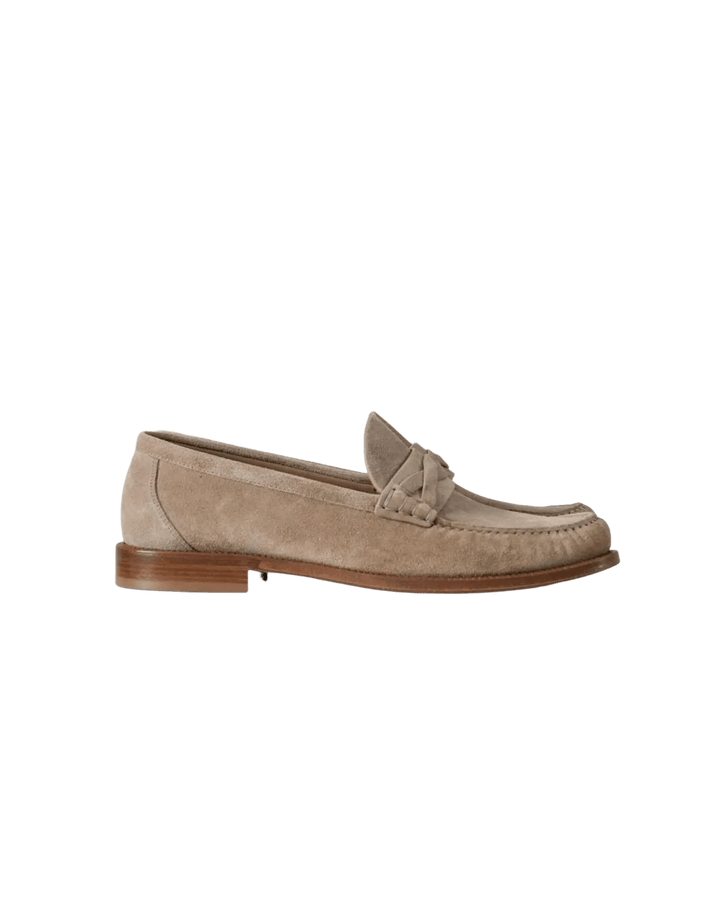 BRUNELLO CUCINELLI - Penny Loafers en Daim Taupe - Lothaire