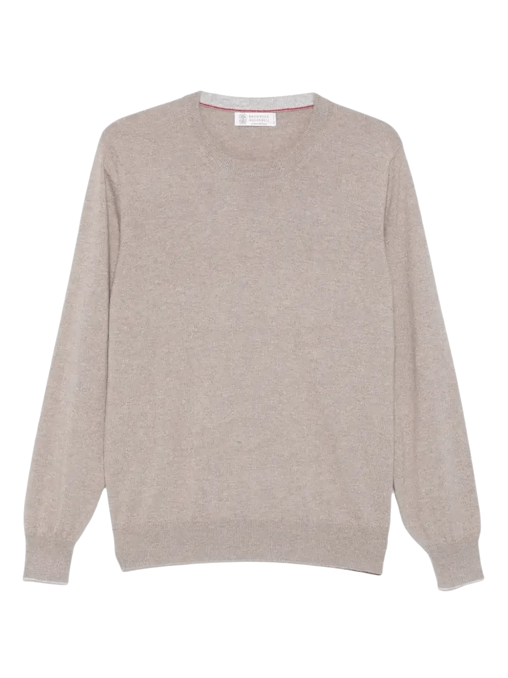 BRUNELLO CUCINELLI - Pull col rond en cachemire marron - Lothaire